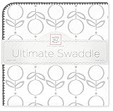 SwaddleDesigns Ultimate Receiving Blanket, Lolli Fleur, Sterling [並行輸入品]