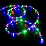 WYZworks 150' feet Multi-RGB LED Rope Lights - Flexible 2 Wire Accent Holiday Christmas Party Decora
