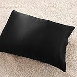 Lilysilkシルク枕カバーforベビー幼児旅行サイズ19匁正絹低刺激性1 12''x16'' ブラック 3101-03
