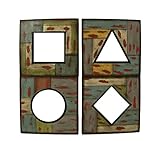 Firefly木製フレーム壁ミラー – セットof 4 14" 63345