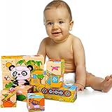 gangnumsky-木製おもちゃ9ピース木製ブロック動物ソリティアDomino子供教育玩具CartoonブロックFEEE出荷