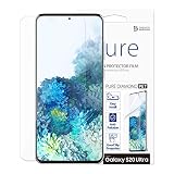 【araree】 Galaxy S20 Ultra 5G 対応 フィルム 全面 エッジスクリーン 保護フィルム 3D 保護 超音波 指紋認証 対応 貼付ガイド 付 防指紋 指紋防止 加工 液晶保護フィルム [ Samsung GalaxyS20Ultra 5G SCG03 ギャラクシーS20ウルトラ 対応 ] Pure Diamond クリア