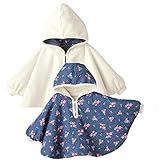 （ガオルイ）Gaorui　ベビーマント　両面着用可能 無袖 アウター パーカー コウモリ型マント　新生児～3歳頃まで使用可能 コート　可愛いデザイン ゆったり　シンプル ホワイト　ピンク　グレー　ブル