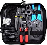 太陽光 発電 ソーラー パネル 接続用 MC4 コネクタ 用 圧着 工具 セット コネクタ 5 組 収納 ケース 付