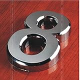 1ピースクロームシヴァーハウスドア車アドレス番号桁数字板プラークサインサイズ部屋ゲートバッジステッカー手紙レタリング-Number 8