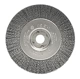 Weiler 114 Narrow Face Crimped Wire Wheel, 4, 0.008 Steel Fill, 1/2-3/8 Arbor Hole (Pack of 2) by We