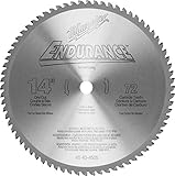 Milwaukee 48-40-4505 14-Inch 72 Tooth ATB Dry Cut Carbide Tipped Saw Blade with 1-Inch Arbor for Bla