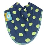 Cornish Daisy Blue and Green Spot Dribble Bib by Cornish Daisy