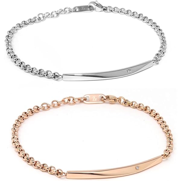 Amazon.co.jp: ペアブレスレット カップル つけっぱなし 金属