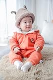 (チェリーレッド) CherryRed ベビー＆キッズ用 ファション カバーオール ロンパース 着ぐるみ キッズコスチューム 子供 男の子 女の子 出産 祝い パジャマ 防寒着 もこもこ 裏起毛 オレ
