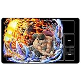 YMILOHOGI PlaymatトレーディングカードゲームOPCGマットCCG MTG Playmat TCGカードゲームマットマウスパッド600x350mm +無料バッグ（H003） (Zoro ロロノア·ゾロ Sanji サンジ 140)