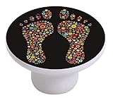 Carolina Hardware and Decor 2372 Floral Footprints Ceramic Cabinet Drawer Knob by Carolina Hardware 