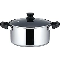 Amazon｜ベストコ 両手鍋 ガラス 蓋付き 22cm ステンレス 3層底