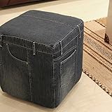 デニムスツール 椅子 オットマン 1人掛け ソファ ジーンズ 生地　キッズルーム のあるお店にもおすすめ grove