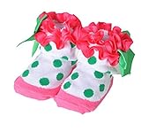 春夏秋 柔らかい 快適 ベビーソックス 立体靴下 新生児 赤ちゃん お姫様 靴下 ソックス 滑り止め靴下 出産祝い 人気 贈り物 ギフト 9センチ 超可愛い 緑