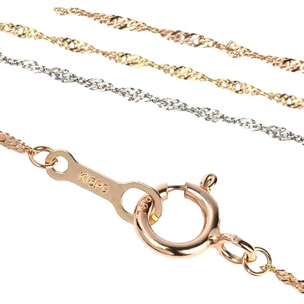 Amazon | プラチナ ネックレス スクリュー チェーン 42cm 0.7g