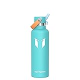 Super Sparrow 水筒 真空断熱ボトル - 750ml - 標準口ウォーターボトル - BPAフリー 漏れ防止 - エルゴノミックデザインのストロー付き水筒、仕事・ジム・旅行・スポーツ・アウトドアに最適