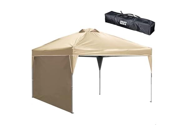 ENDLESS BASE タープテント 3m×3m サイドシート 1枚付き ワンタッチ【組み立て簡単!】風抜け ベンチレーション UVカット 耐水 収納ケース 19000014(81156)