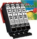 EPSON（エプソン用）SAT-BK(BK/ブラック)-4本セット Bumba製互換インクカートリッジ ICチップ付き 残量表示機能付き 【１年商品保証】 SAT-6CL SATインク サツマイモ SAT BK4