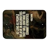 Absurditiesと戦争犯罪VoltaireホームビジネスオフィスSign 6" x 9" SIGN.WOOD.9X6.Z000946_8