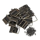 ハードウェアVintage Ironブロンズドアボックススーツケースヒンジ20個パック( L )