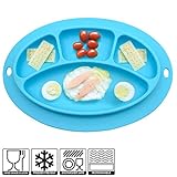 キッチンのダイニングテーブル用トレイノンスリップ吸着プレートを餌INCHANTベビーワンピースシリコーンプレースマット、ハイチェア、食器洗い機＆電子レンジ安全、FDAが承認、BPAフリー