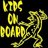 14色 KIDS ON BOARD 鳥獣人物戯画 カエル ステッカー【KIDS IN CAR 蛙 男の子 女の子 和柄】 (イエロー)