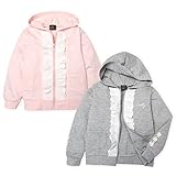 (グレー/95cm)ベビー服 女の子 アウター フルジップ パーカー ジャケット Dolly Ribbon ドーリーリボン ミニ裏毛 レース 刺繍 女児 ベビー