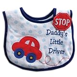 Luvable Friends Applique Side Closure Bib, Blue by Luvable Friends