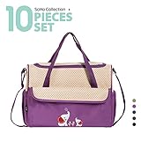 SOHO Collections, 10 Pieces Diaper Bag SetLimited time offer (Lavender with Elephant) by SoHo Design