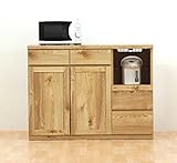 日本製 北欧風 幅120cm キッチンカウンター レンジ台 ナチュラル 完成品