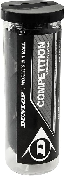 Dunlop 競技用 スカッシュボール 3ボールチューブ入り - 1