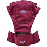 AIEBAO ベビー用ウエストキャリー 取り外しのできる前布＋ショルダーストラップ付き 向かい合わせも前向きも（首が座ってから～３歳まで）(03ワインレッド)