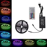 LEDストリップライトキット、paymenow 5 M RGB 5050 SMD 300led柔軟なライトストリップランプ文字列ライト44キーIRリモートコントローラと12 V 5 A電源供給ホーム、