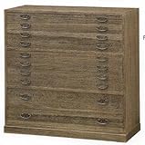 静岡桐たんす 総桐990幅10段　焼桐上置633