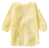 【wbss】100cm 幼稚園 保育園 洗替えエプロン スモック (イエロー)