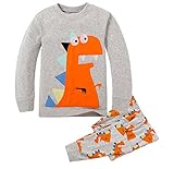 Gold treasure子供パジャマ長袖 キッズ 漫画の恐竜寝間着2-7歳 (90cm(2歳))