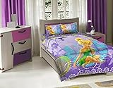 4pc Exotic Pink Violet Disney Tinkerbell Fairies Full Bedding Comforter Set Bed in a Bag NEW Colorfu