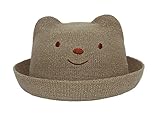 (ビグッド) Bigood かわいい ベビー 赤ちゃん 子供用帽子 ネコ耳ハット キッズサンバイザー 日焼け止め帽子 アウトドア 旅行 通学（ブラウンK・48）