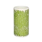 High QualityPowered Mosaic Flameless LED Candle with Timer, 3 x 6, Light Green