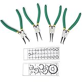 ４本組 全長175mm スナップ　リング　プライヤー　サークリップ セット スナップリング軸用