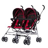 Dream On Me Twin Stroller, Dark Red by Dream On Me