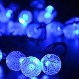 ICOCO Solar String Lights Outdoor Global Lights 16 Feet with 30 LED Bubbles Crystal Ball Fairy Decor