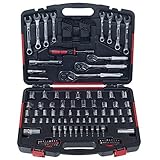 Mechanic’s Tool Kit by Stalwart - 135 Piece Hand Tool Set Includes ? Screwdriver Wrench and Ratchet 