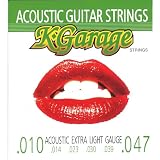 K-GARAGE アコースティックギター弦 エクストラライトゲージ 010-047 初心者向け アコギ用 A/G