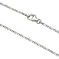 [セノーテ] 幅1mm フィガロ シルバー チェーン 白仕上げ【シルバー925 シルバーアクセサリー】 c0017