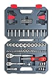 CTK84CMP Crescent 1/4-Inch and 3/8-Inch Drive 6 and 12 Point SAE/Metric Mechanics Tool Set, 84-Piece