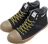 EDWIN エドウイン 安全シューズ ESM0920 キャンバススニーカー (M(25.5-26.0), BLACK)