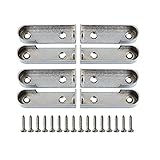 Alise fl1001 – 8pクローゼットロッドフランジソケットブラケットホルダー、クローム仕上げ8個