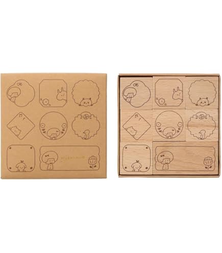 Amazon.co.jp: 木製スタンプセット mizutama マークス どうぶつ
